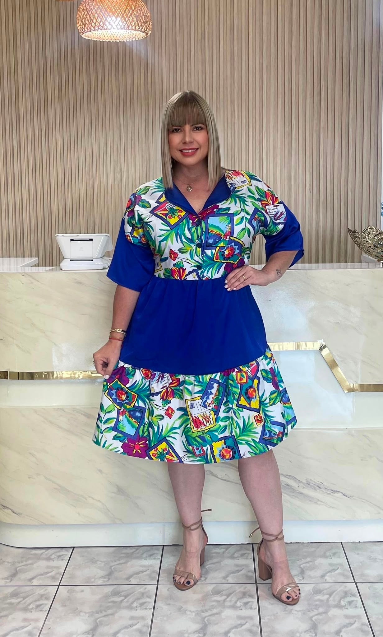 Plus shorts dress