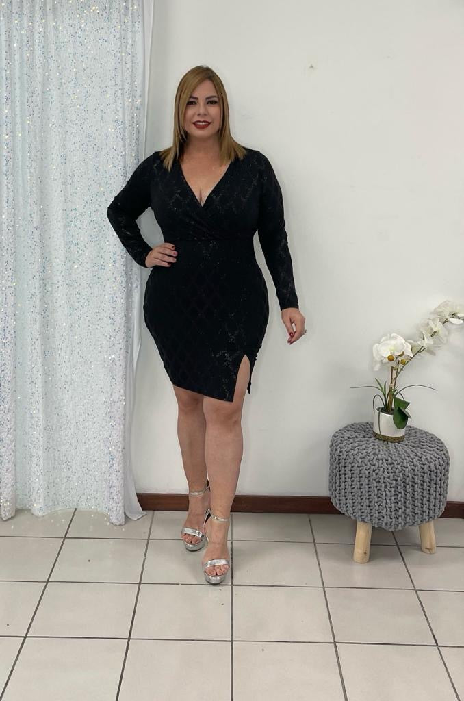Plus Short dress black