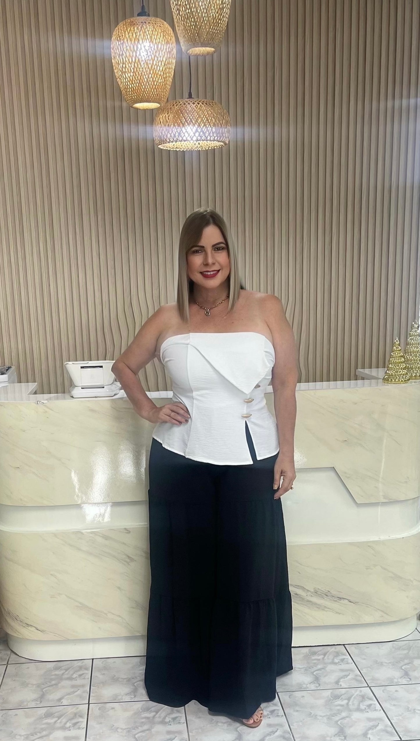 Black plus long pant