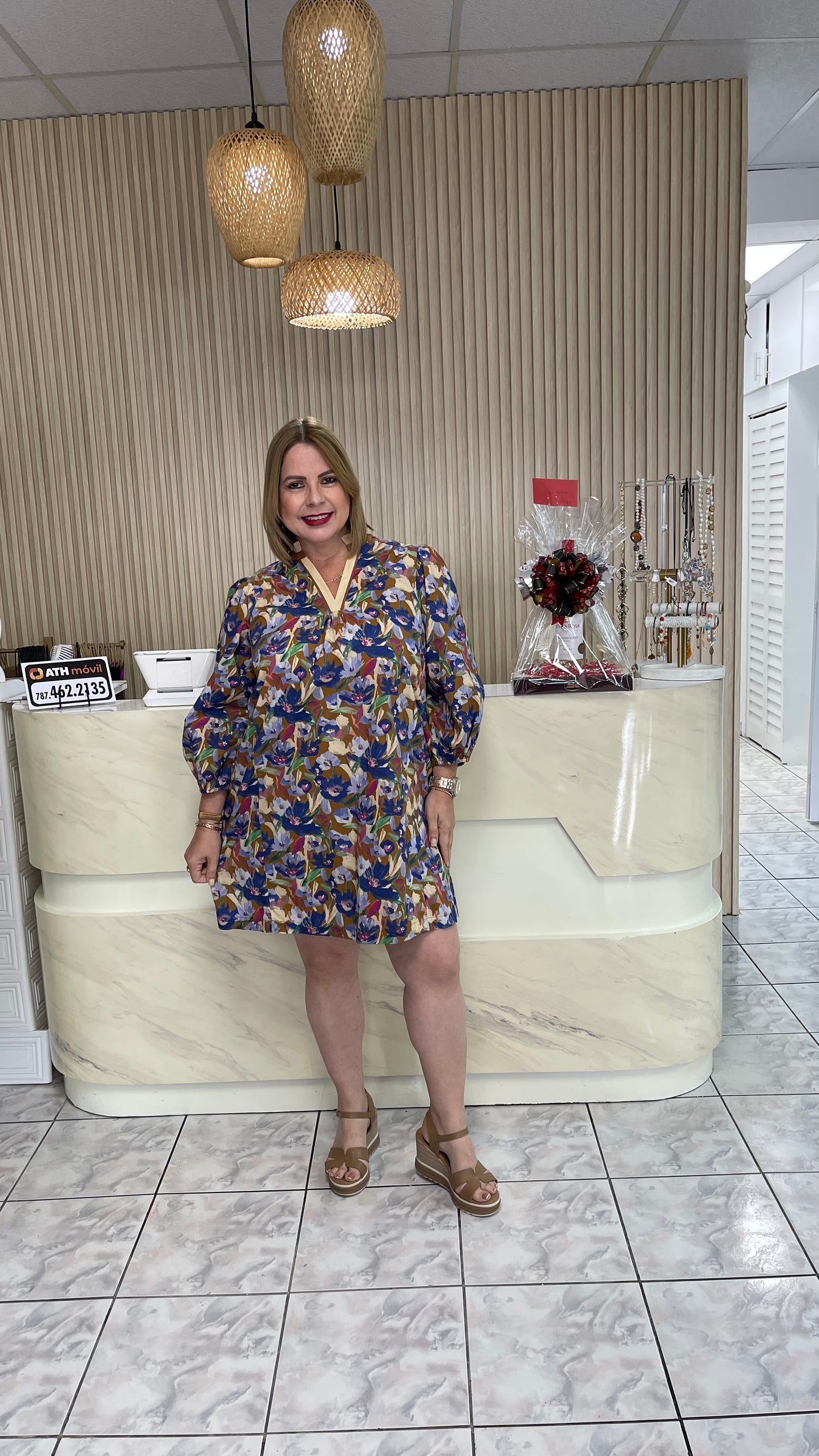 Flowers plus short dress