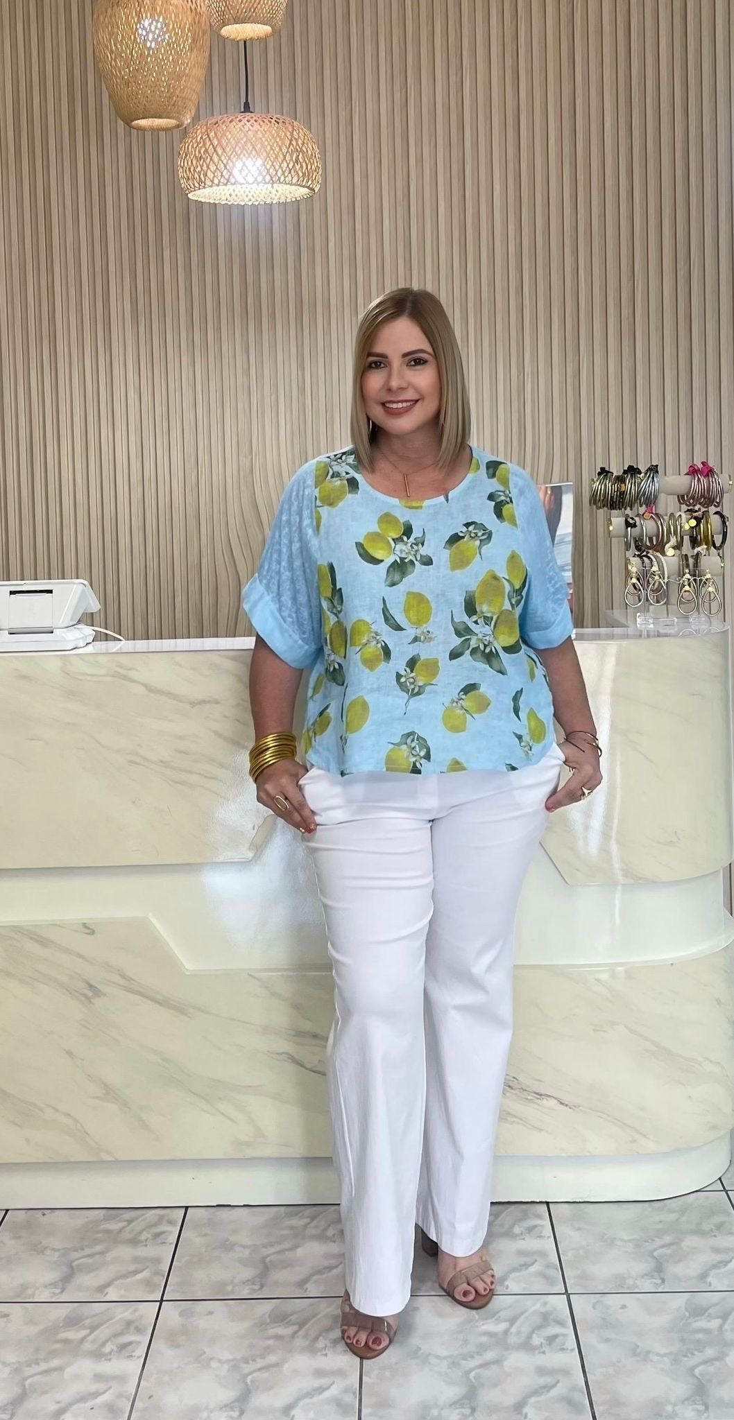 Sky blue top Italy
