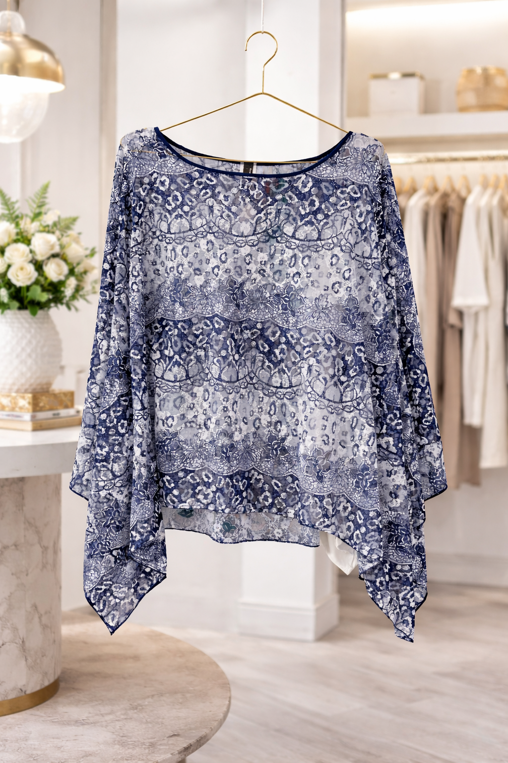 Plus lace tunic