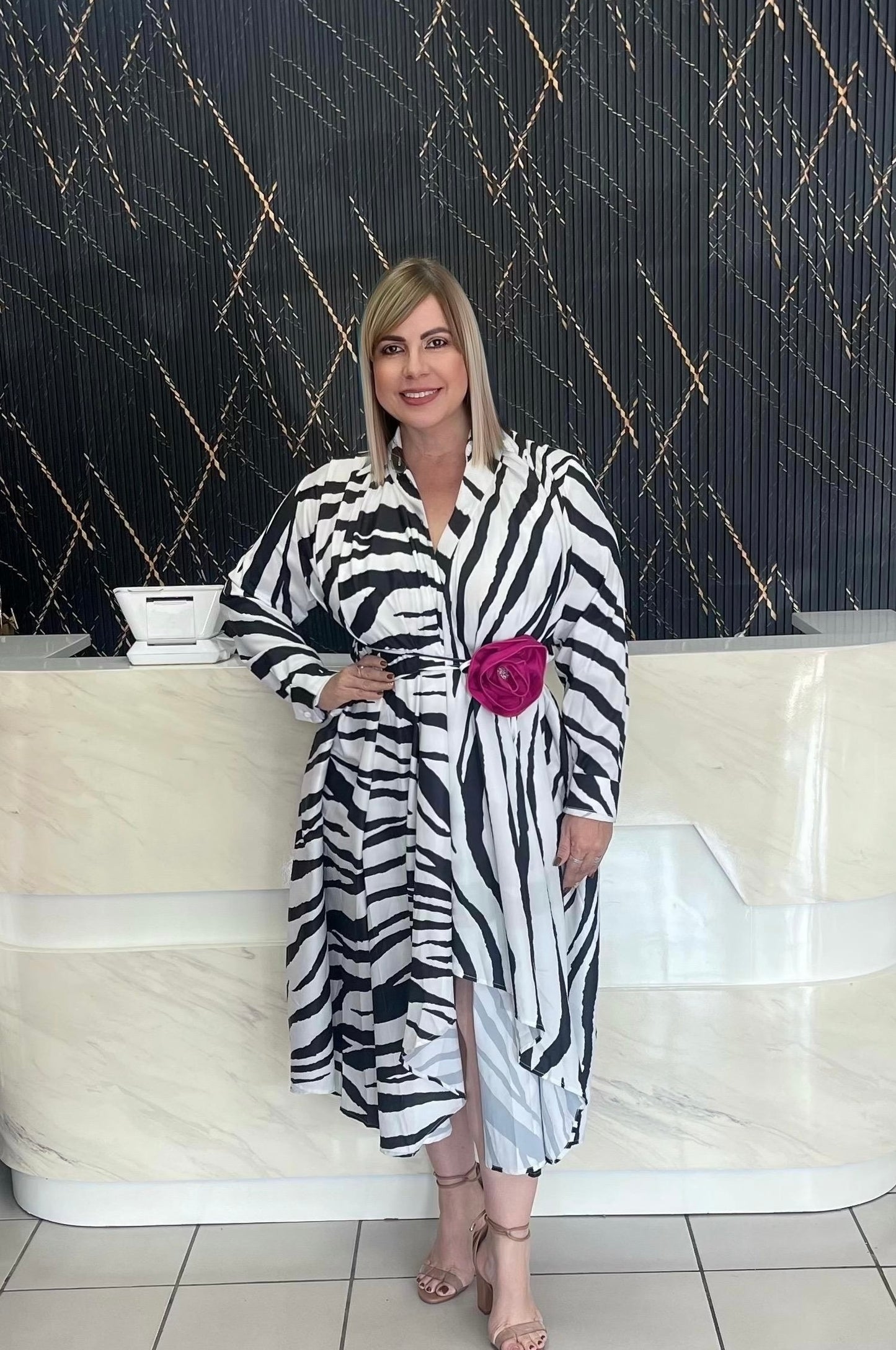 Zebra maxi dress plus