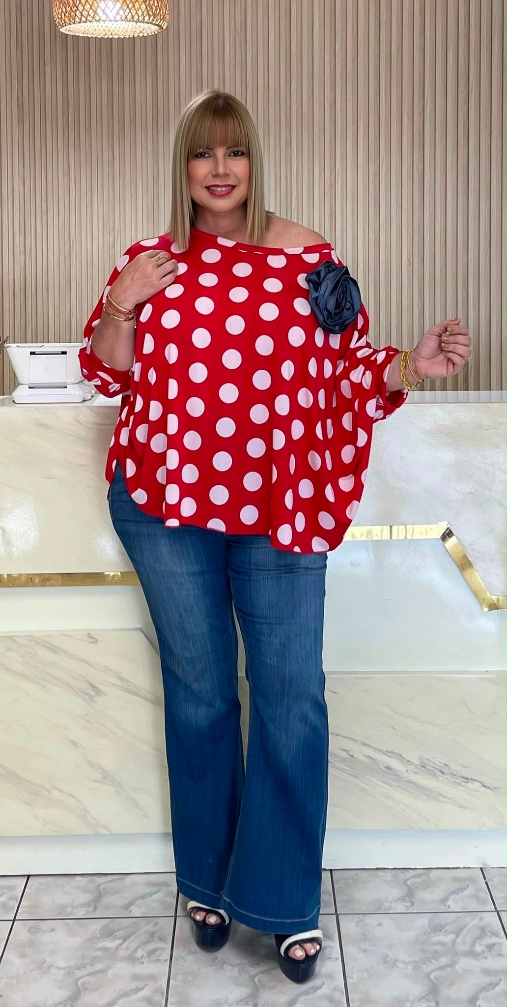 Plus top polkadots by Claudia orozco