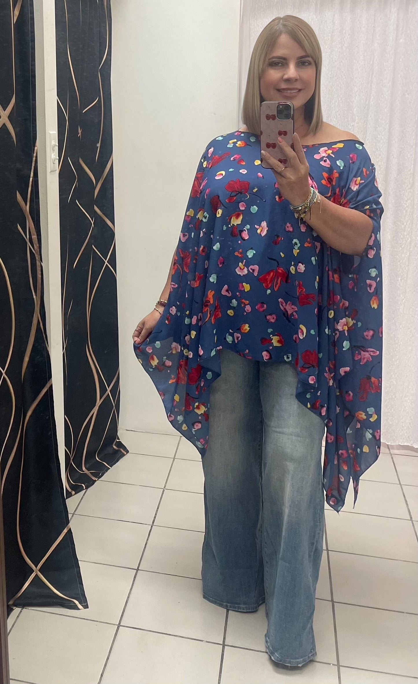Two ways flowers tunic