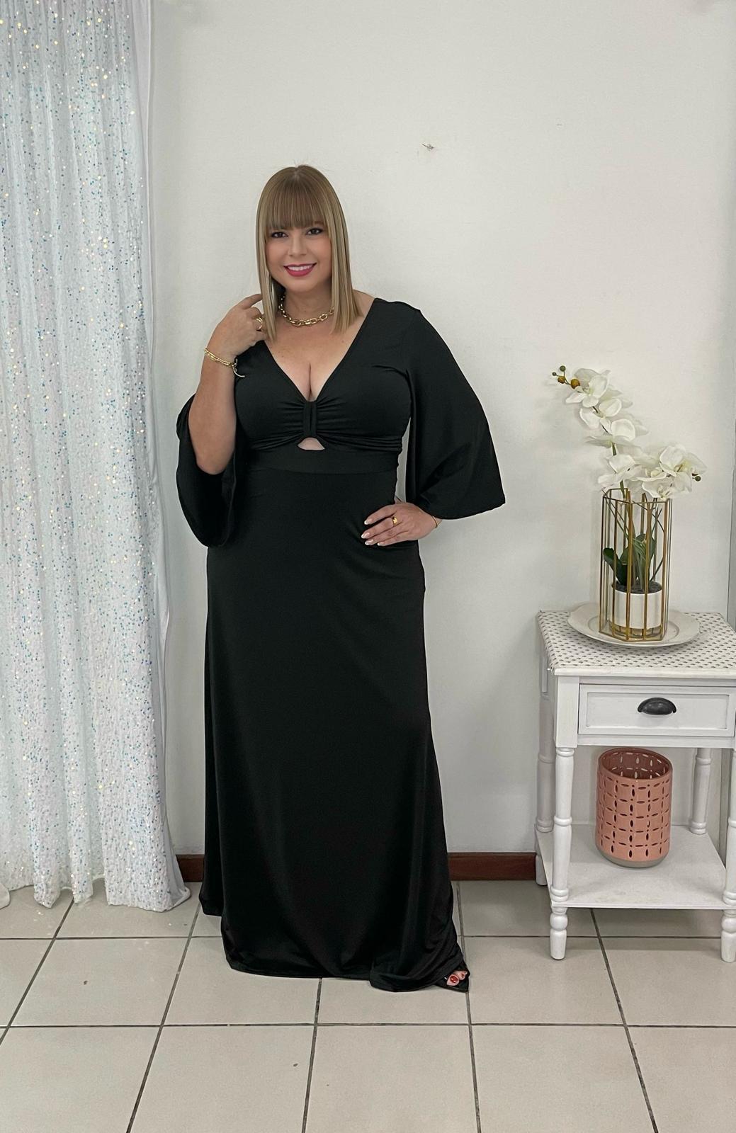 Plus Black Maxi Dress By: Zoraya Desing
