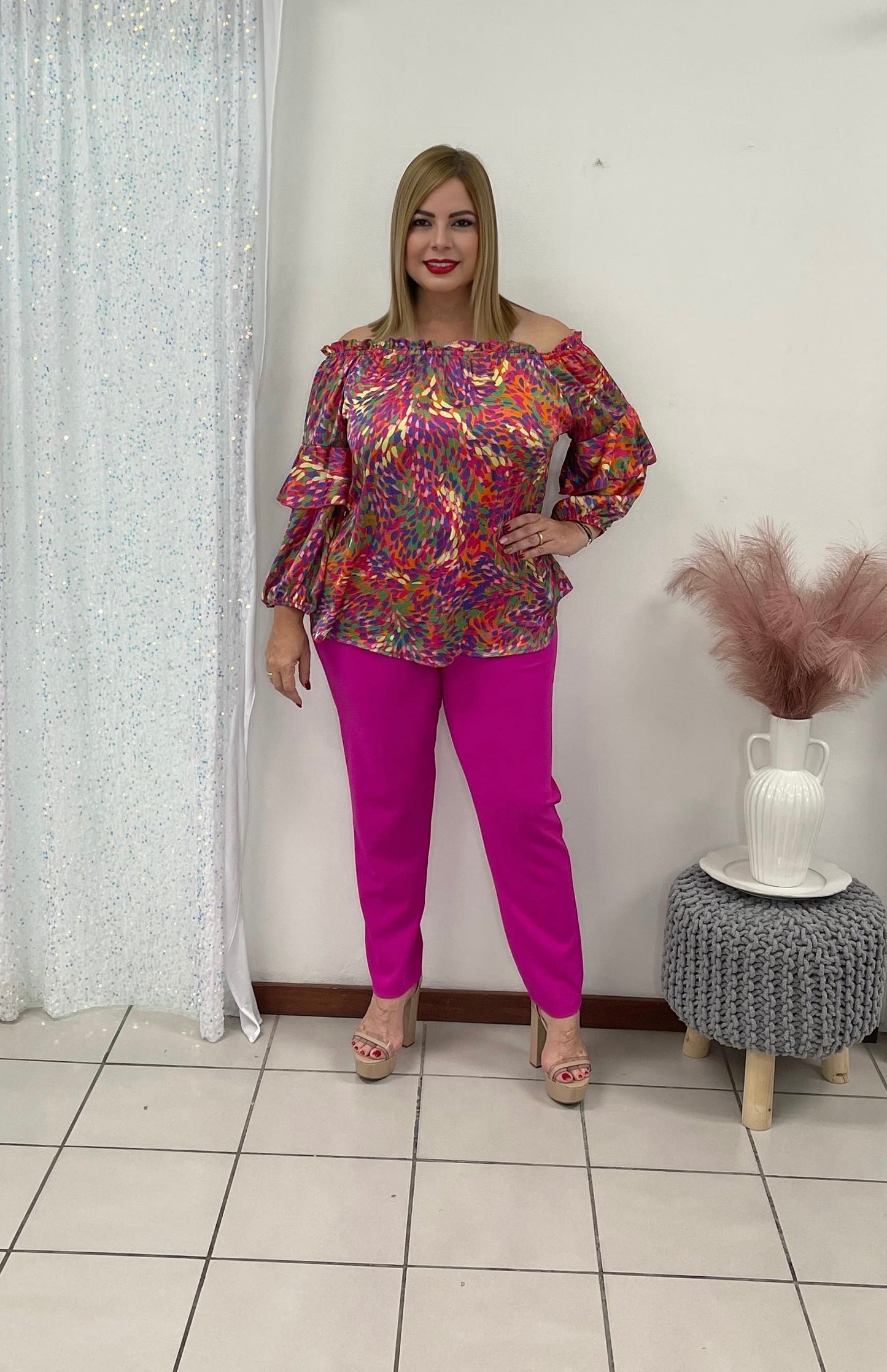 Plus pink top