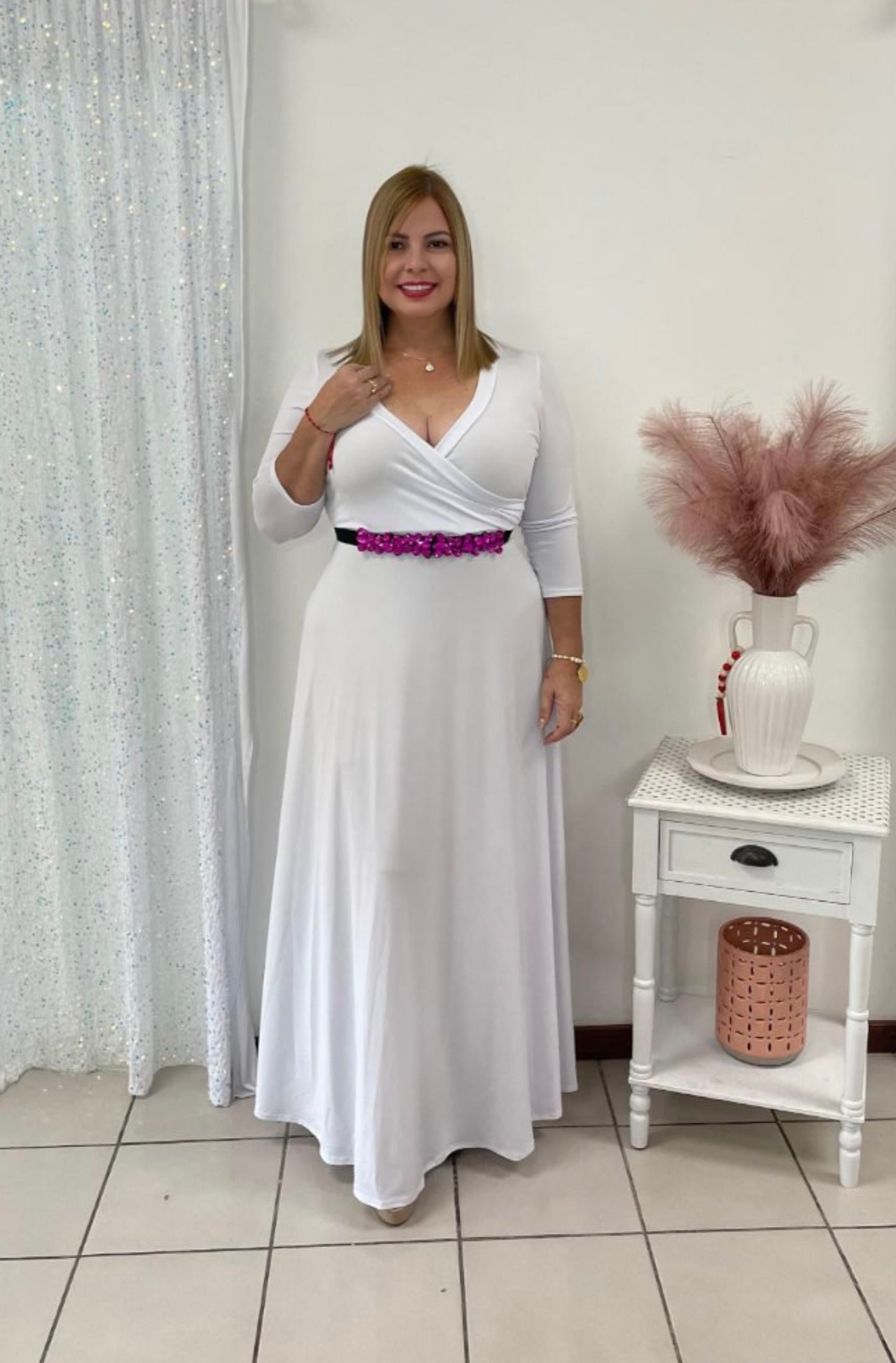 Plus White Maxi Dress