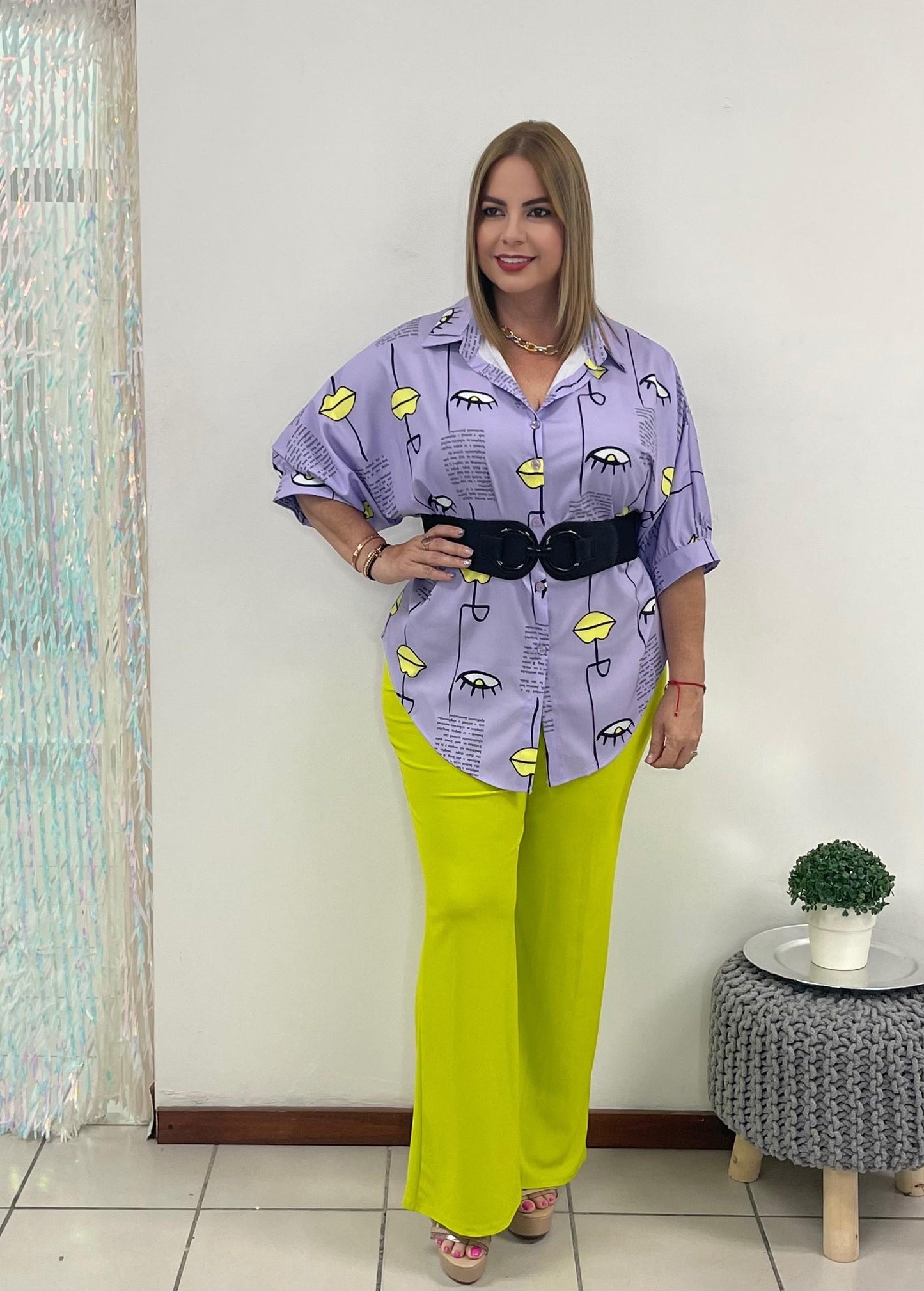 Plus Lilac top