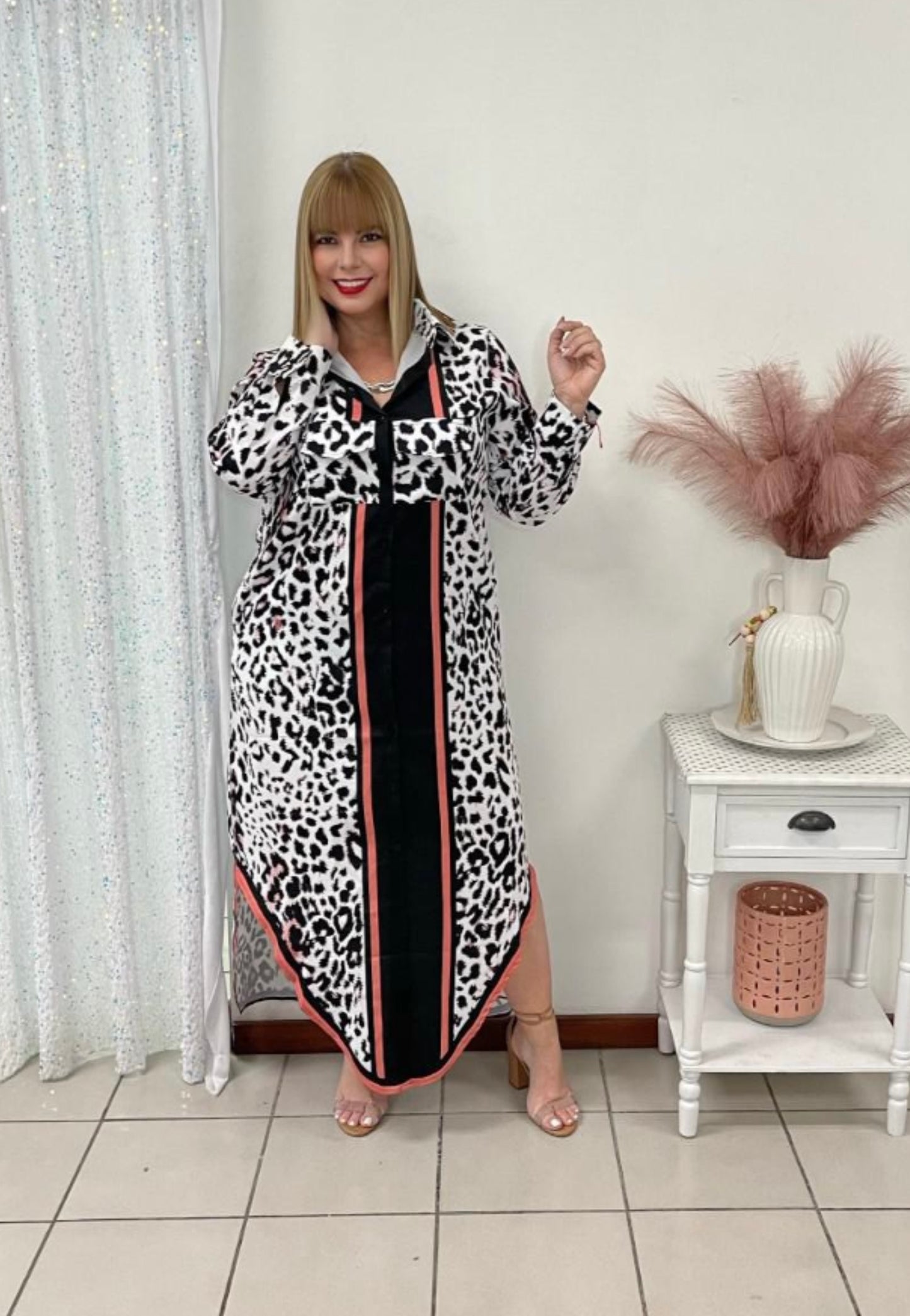 Plus Animal Print Maxi Dress By: Nancy