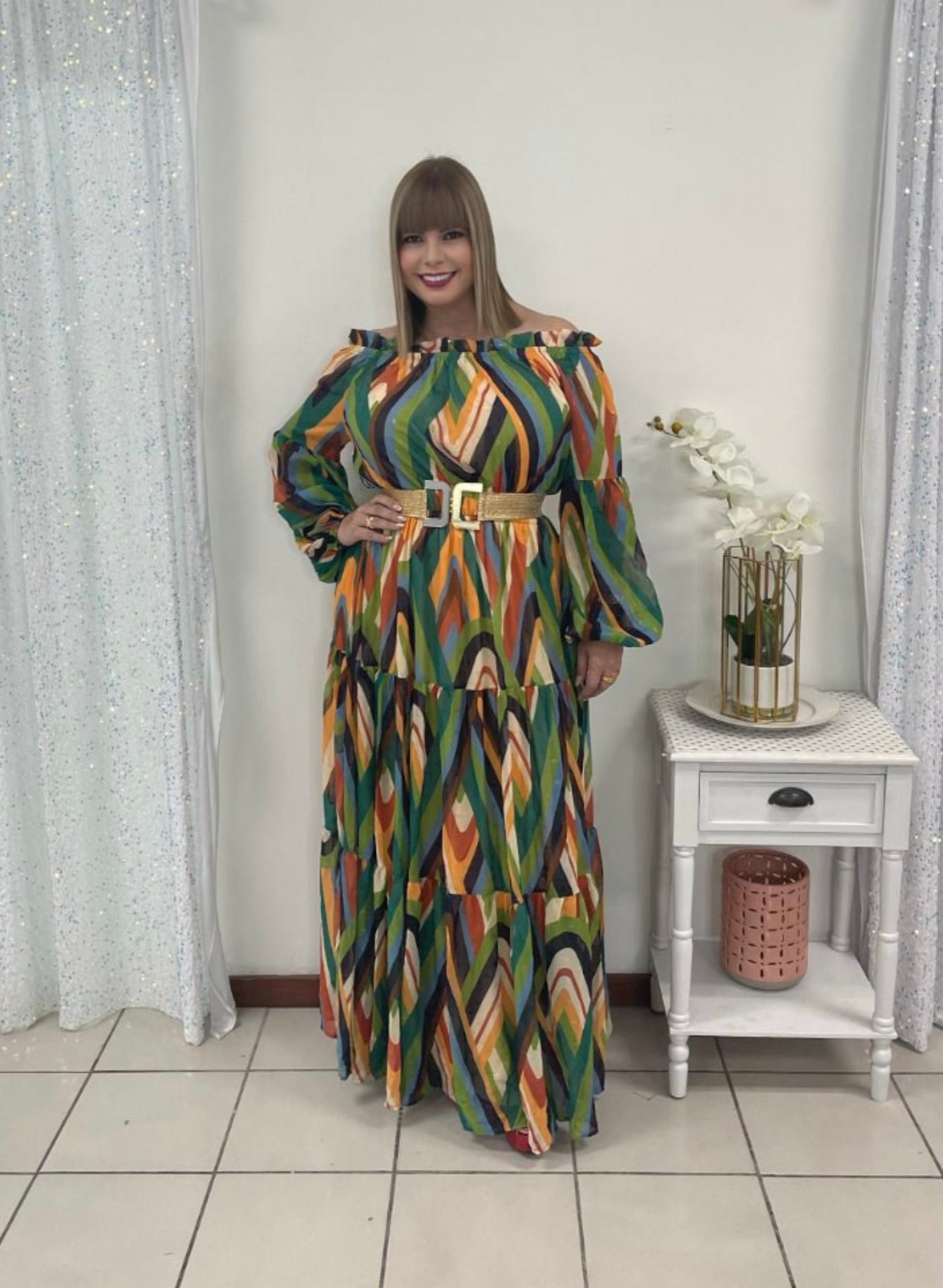 Plus Green Maxi Dress