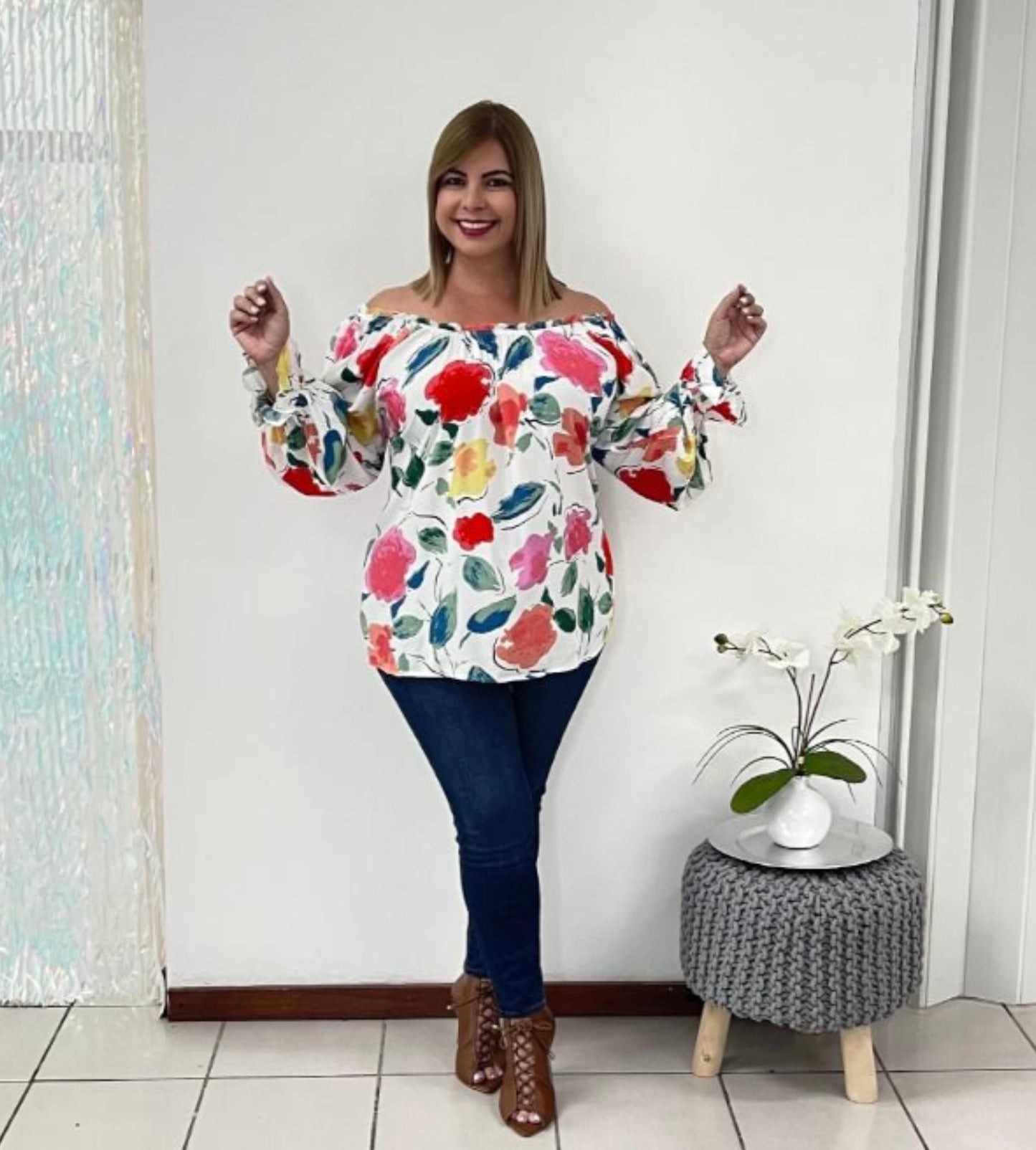 Plus Flower Top