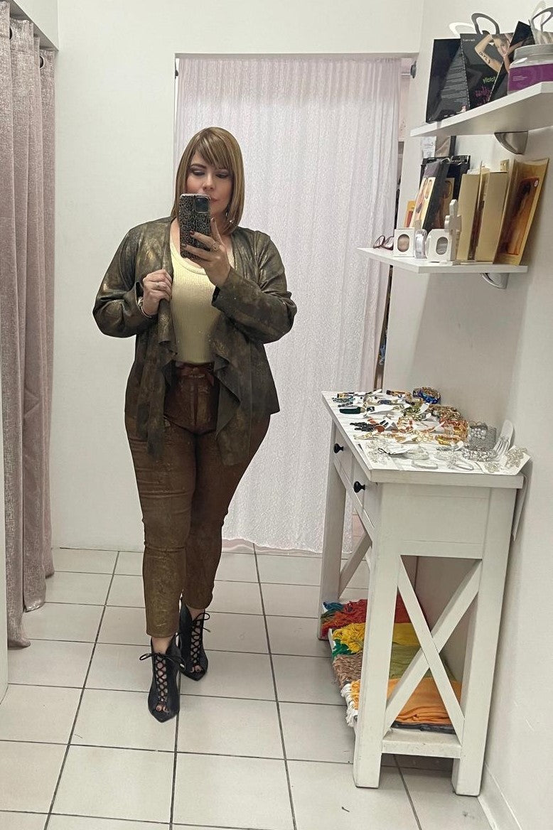 Plus bronze and snake blazers