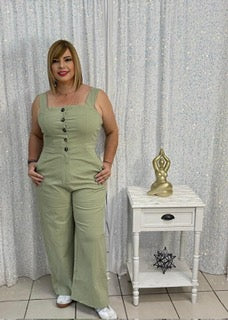 Plus sage jumpsuit
