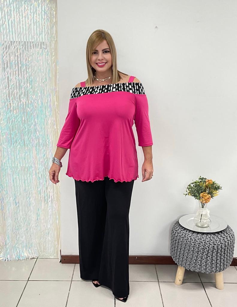 Plus Blusa fuschia By: Zoraya Desing