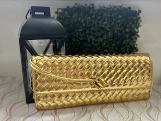 plus gold clutch bag
