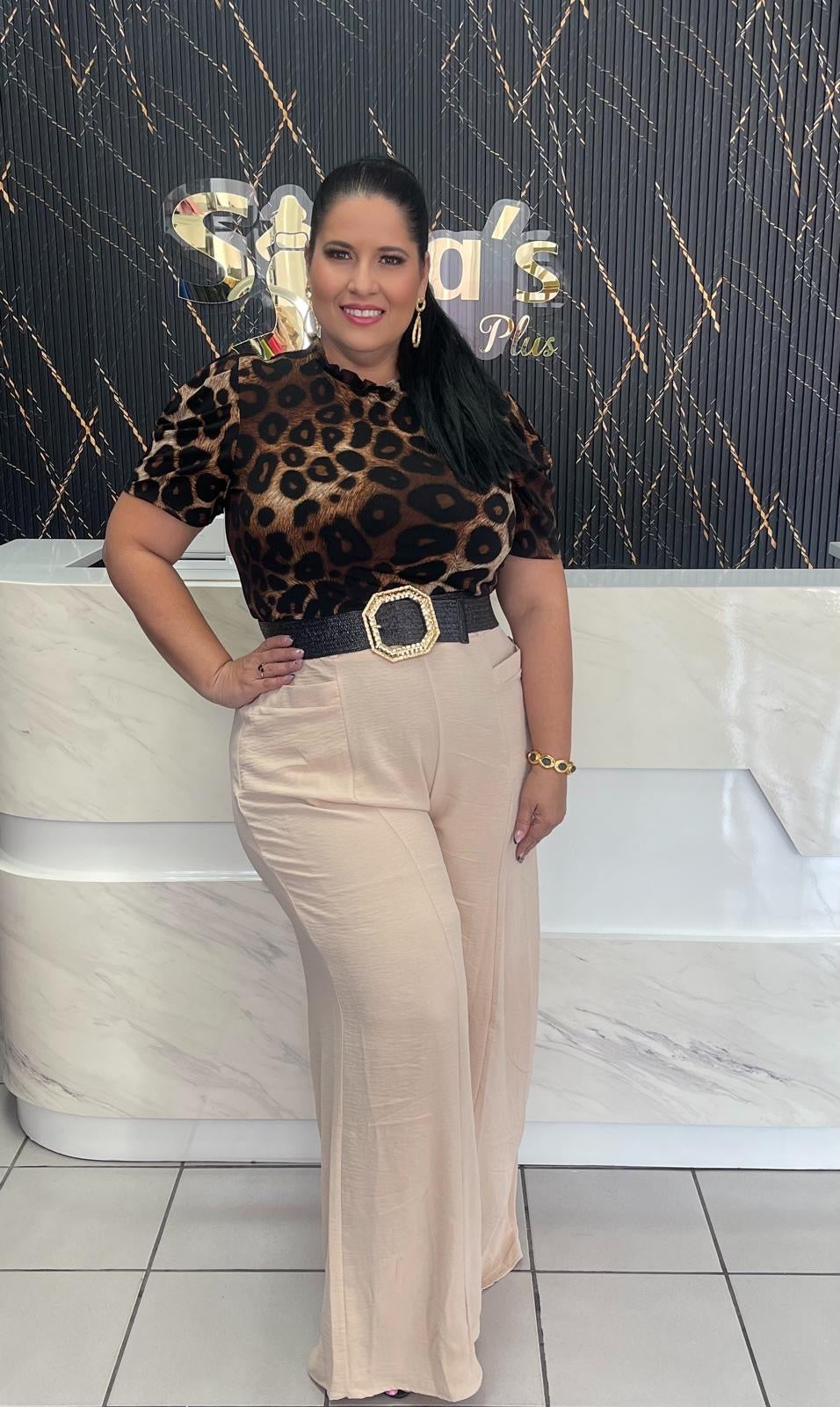 plus nude dress pant