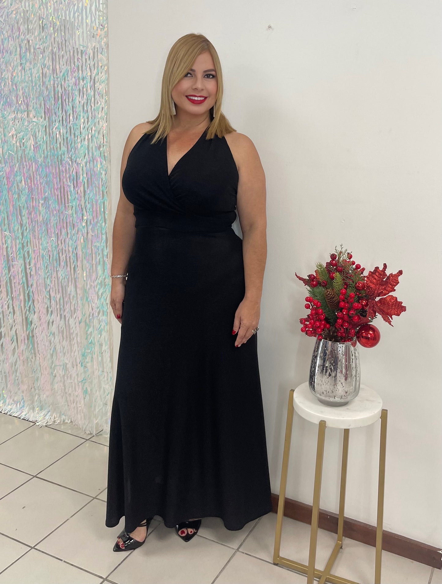 Plus Black Holter dress