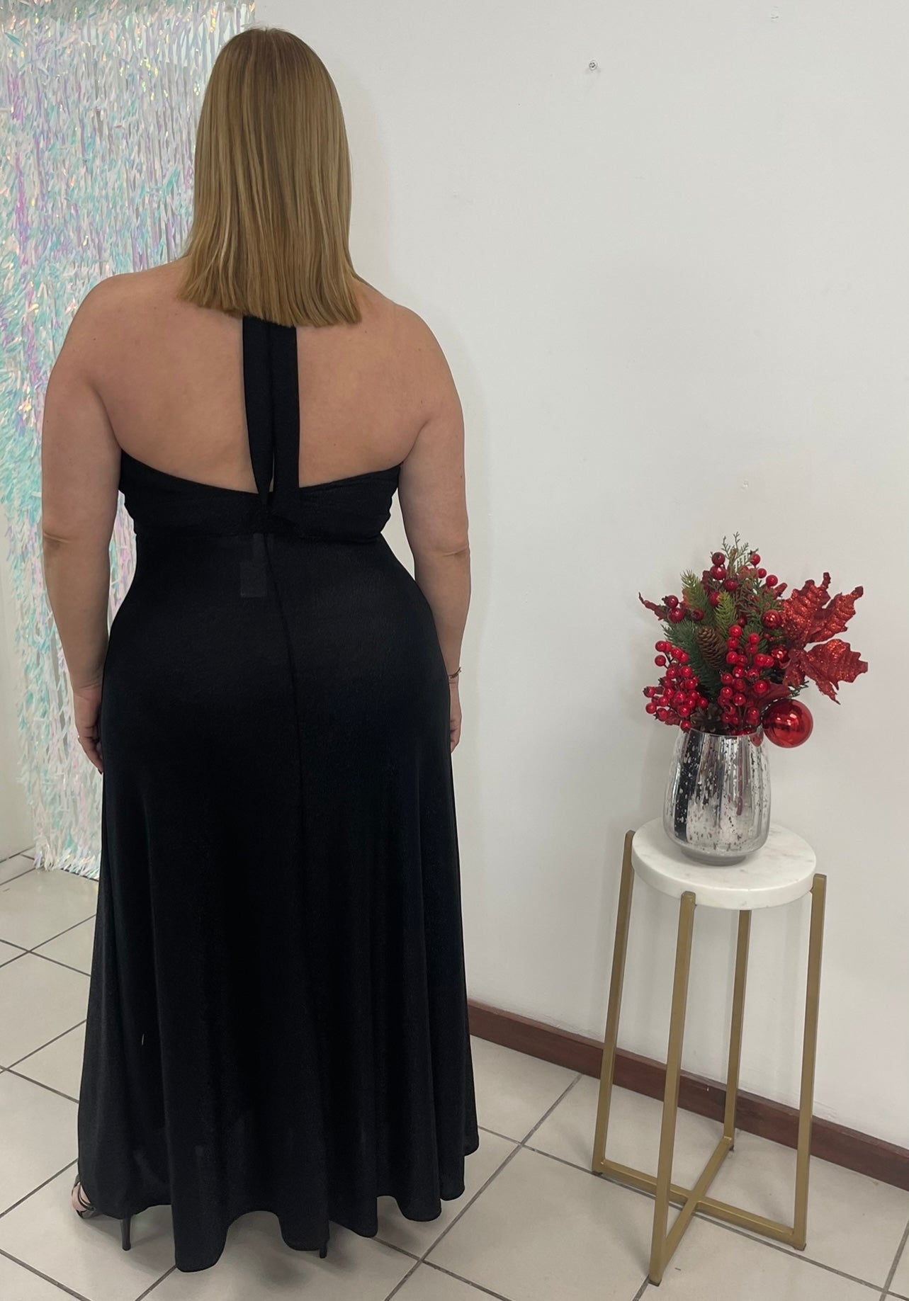 Plus Black Holter dress