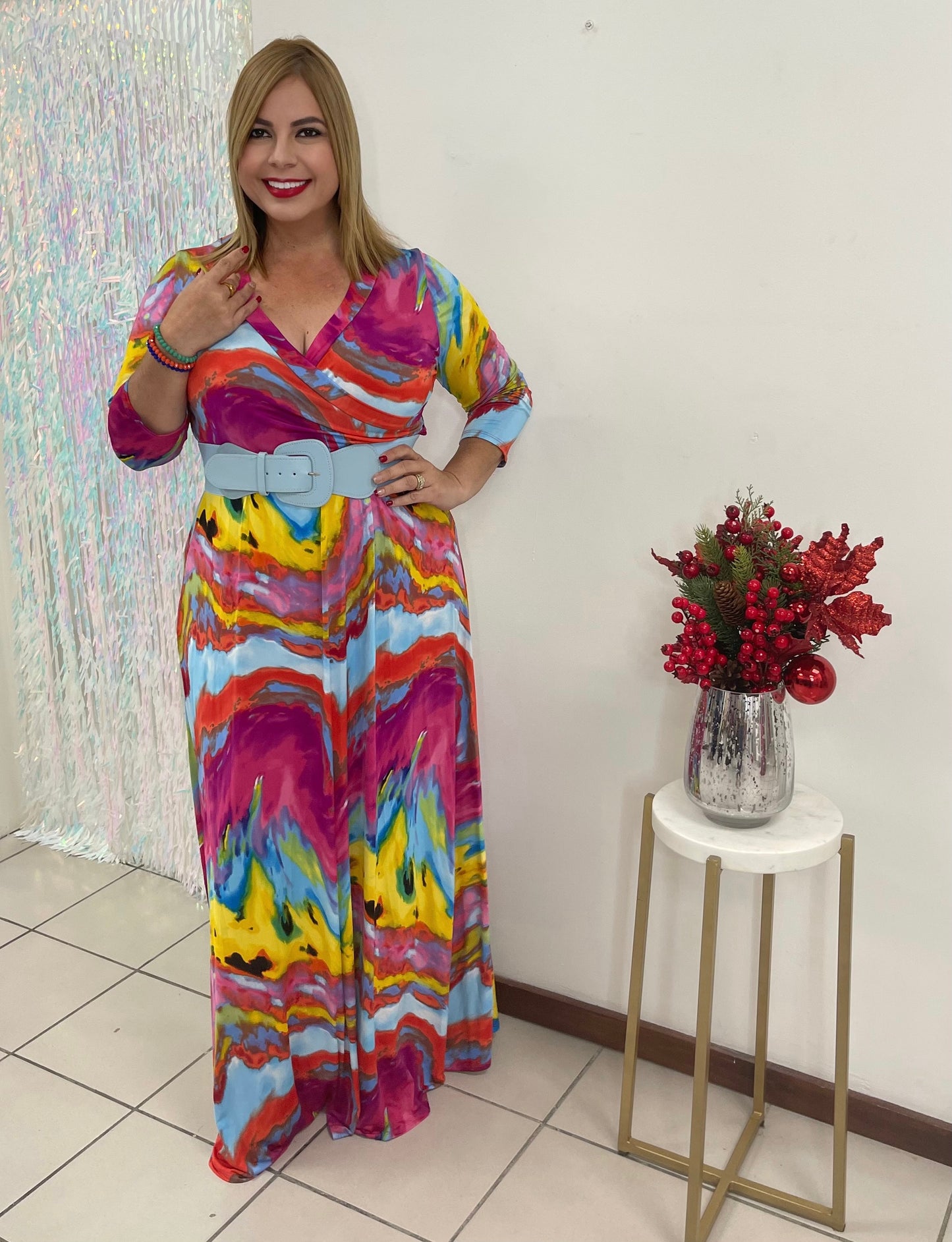 Plus Print Maxi Dress