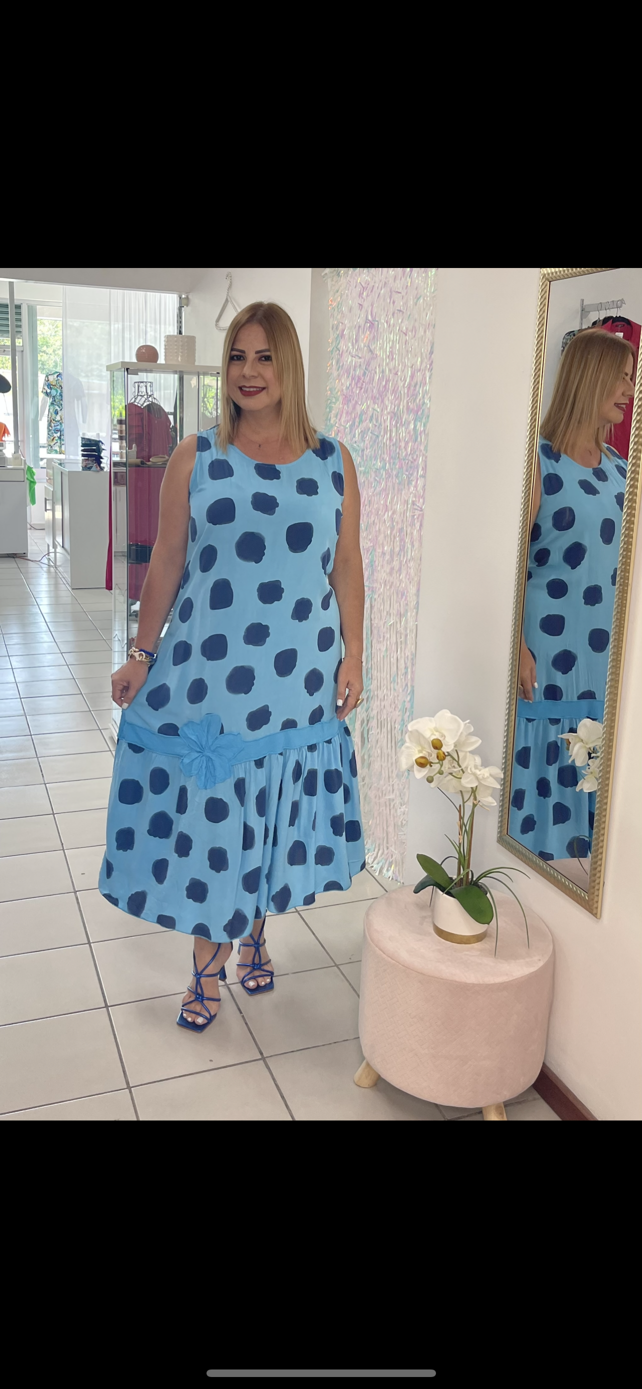 Plus Polka dots Maxi dress By: Italy