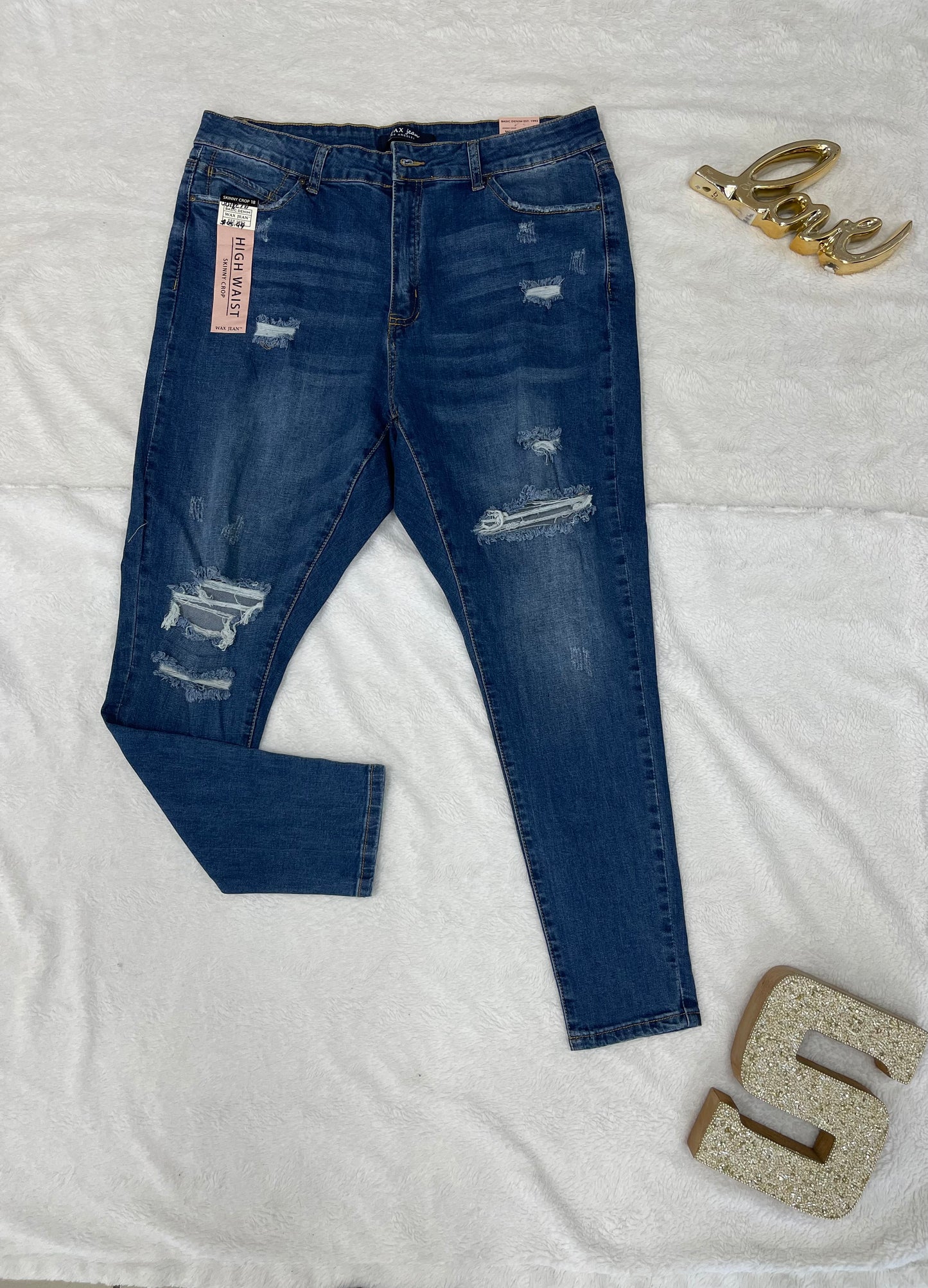 Plus Broken Blue jeans