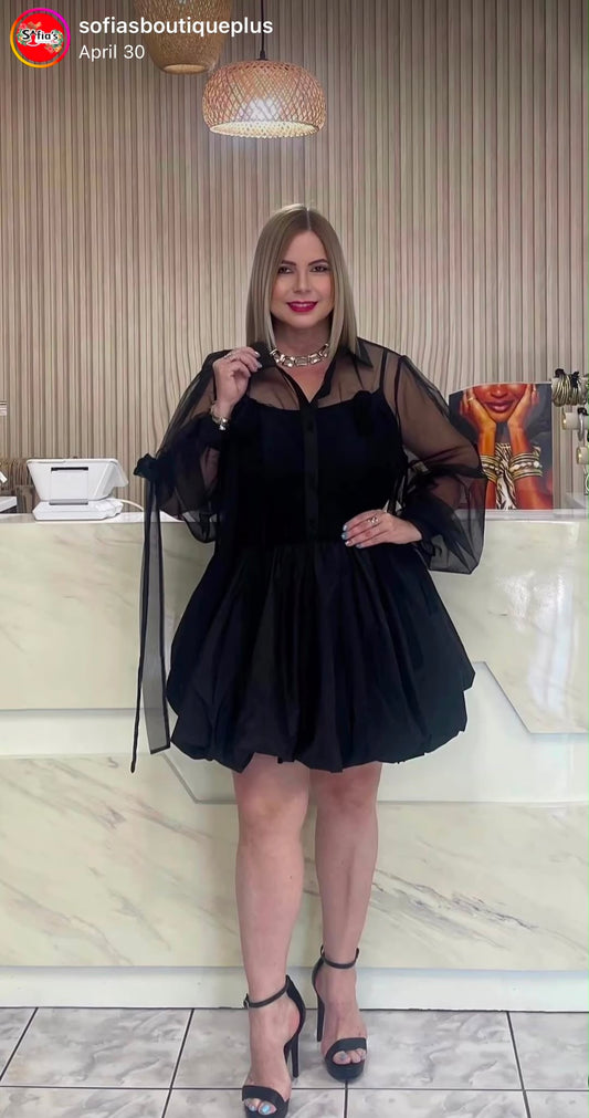 Plus shorts dress