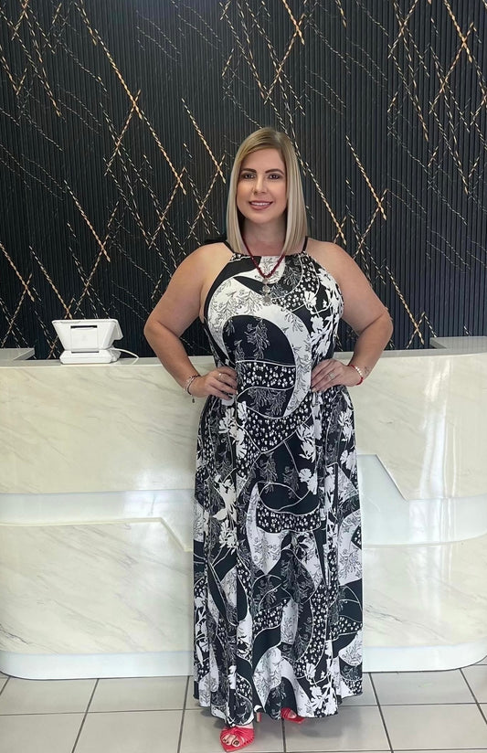 Black & white maxi by Claudia