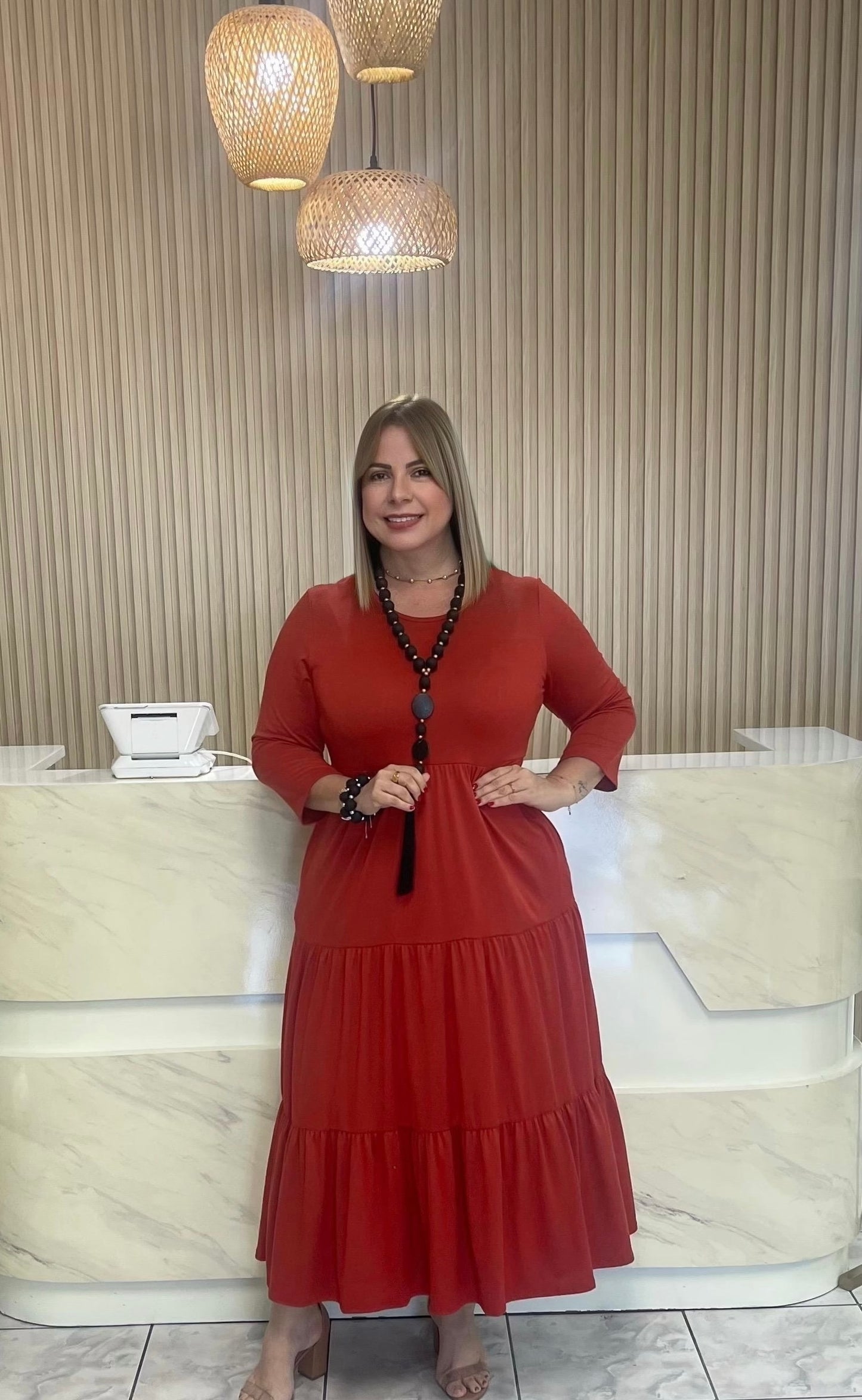 Rust plus maxi dress