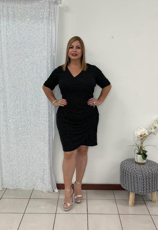 Plus Black short dress