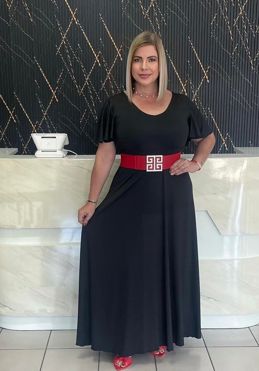 Black maxi dress by Claudia