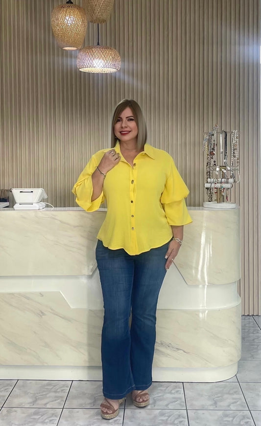 Yellow plus top