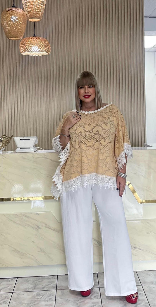 Tunic nude by Claudia Orozco