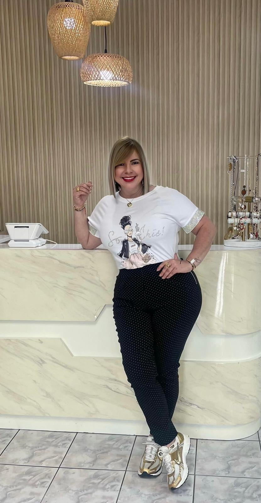 Italy top white casual