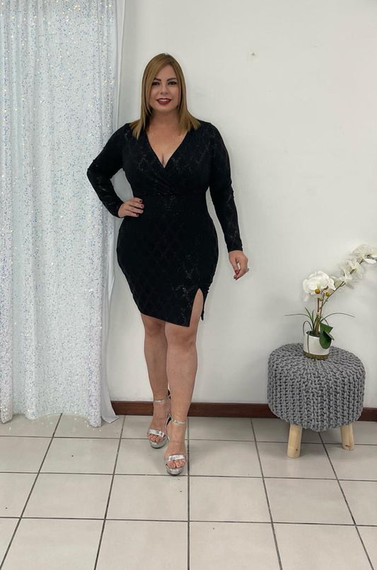 Plus Short dress black