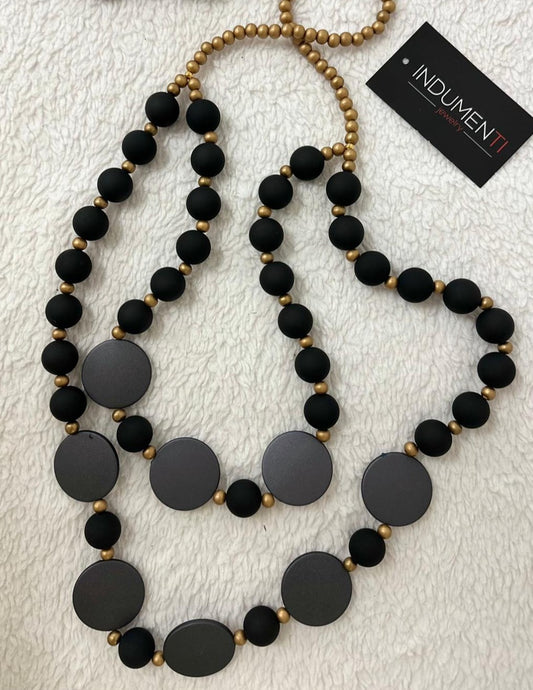 Plus Set Negro & gold Jewelry