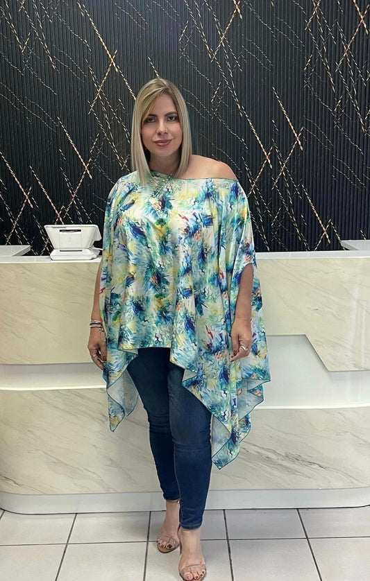 print aqua plus top