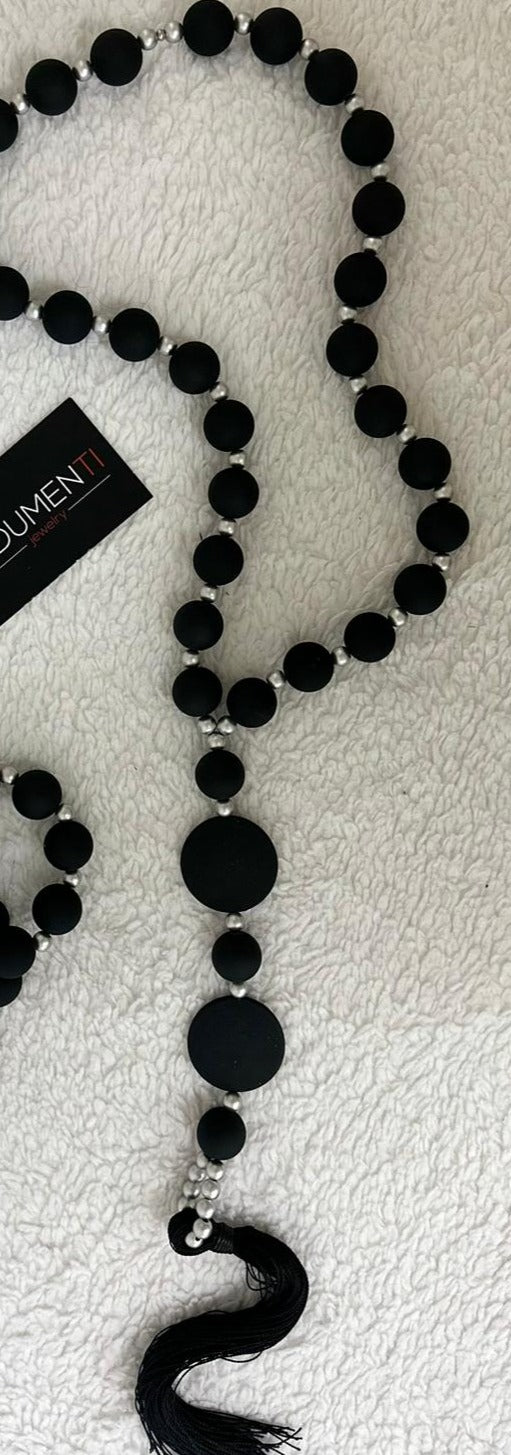 Plus Black and Silver With Tassel