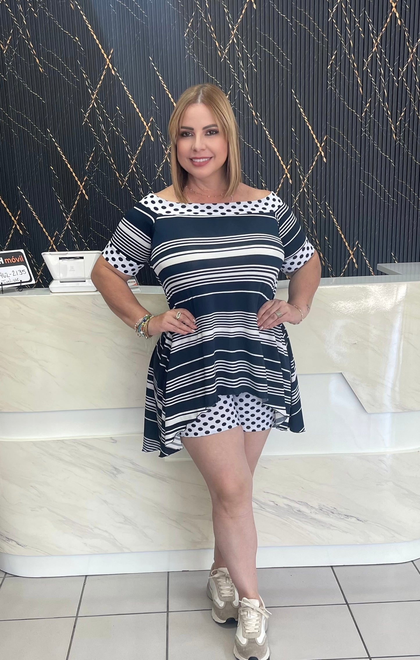 Polka dots short set by Claudia