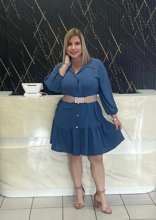 Blue short dress