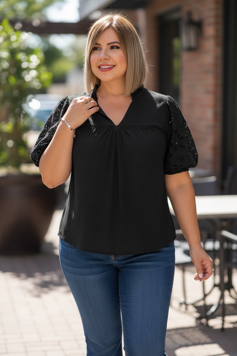 Black plus top