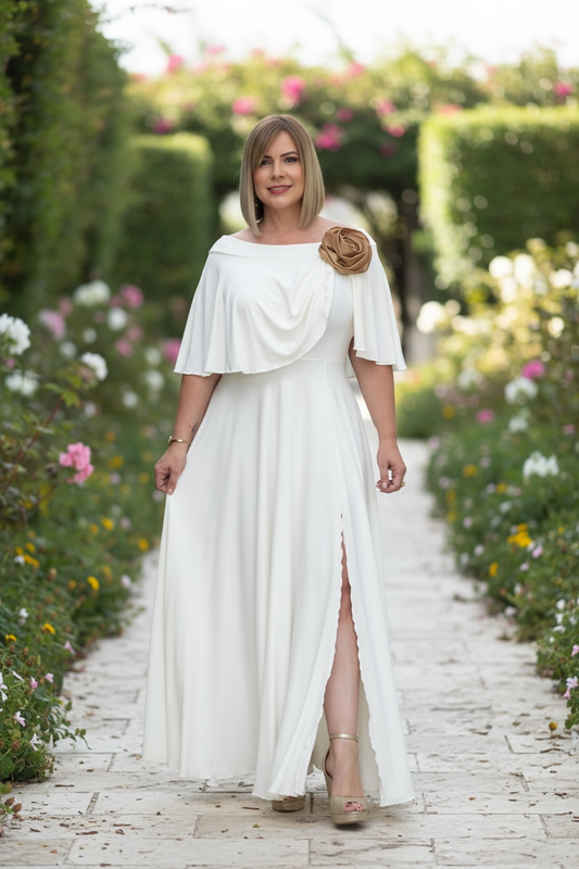 Ivory plus maxi dress