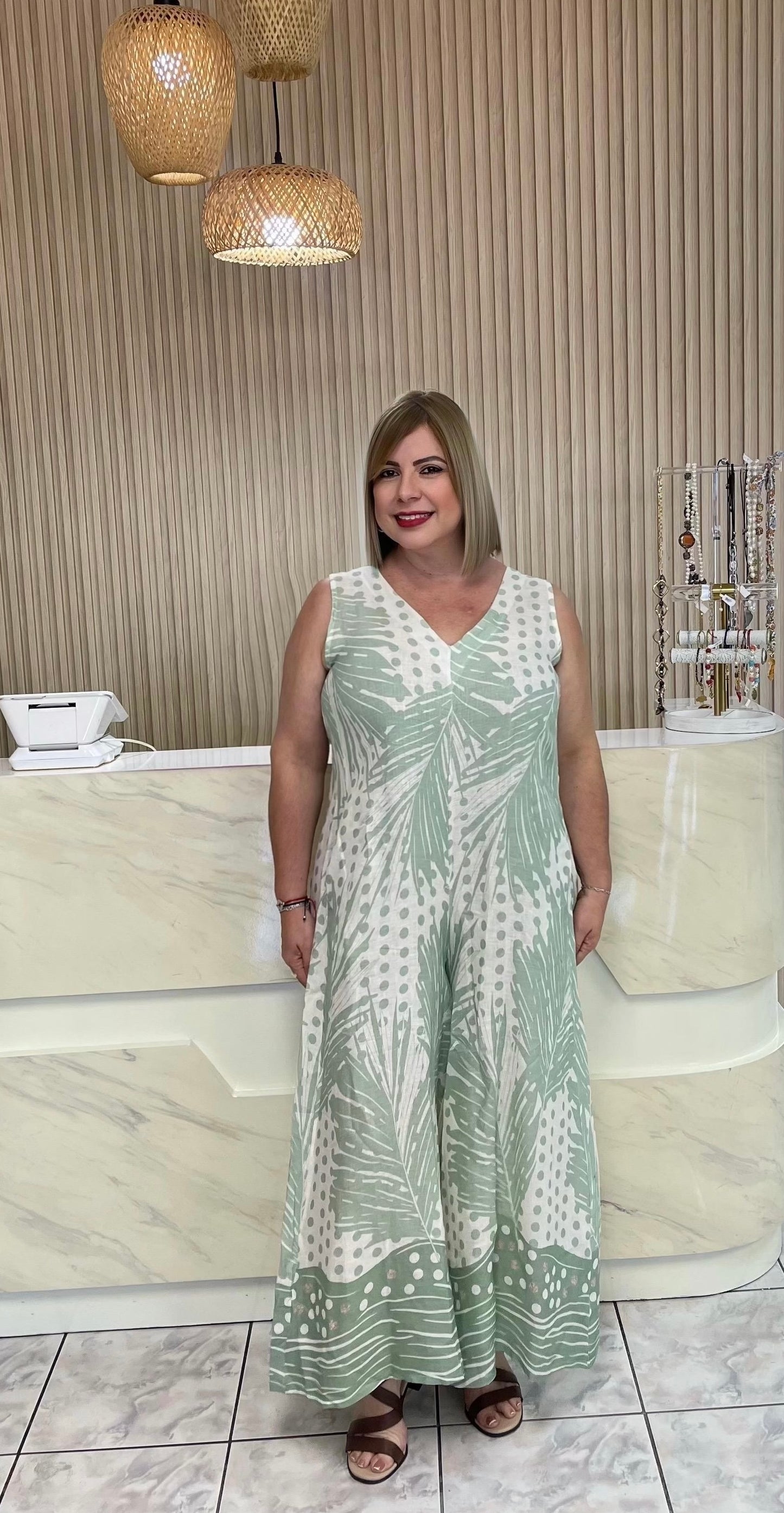 Italian baby green plus jumpsuit