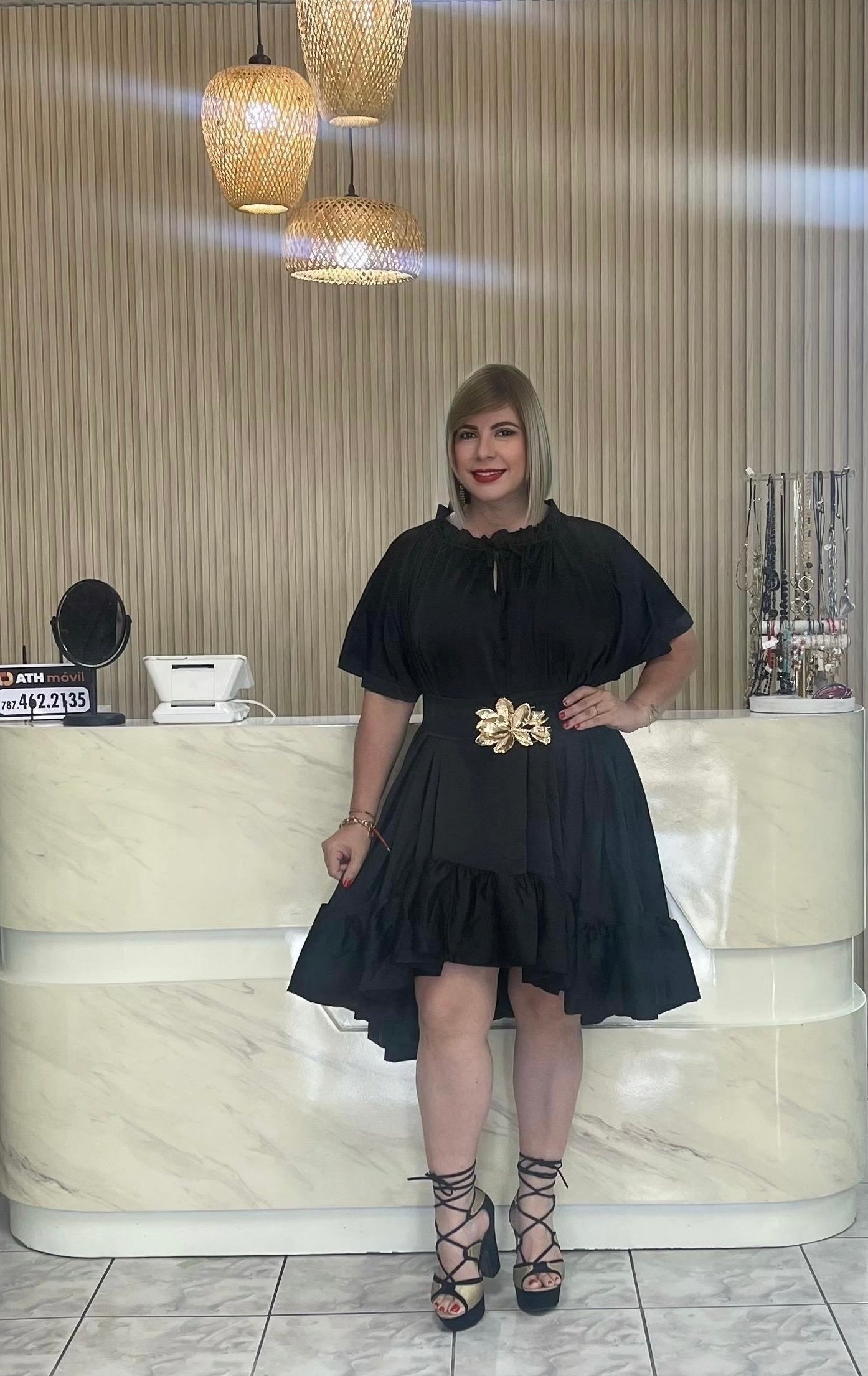 Hilow black short dress