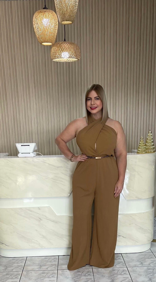 Jumpsuit plus brown