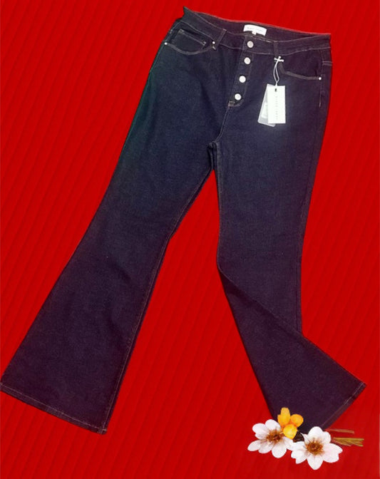 Plus Bellbottom Darck Jeans