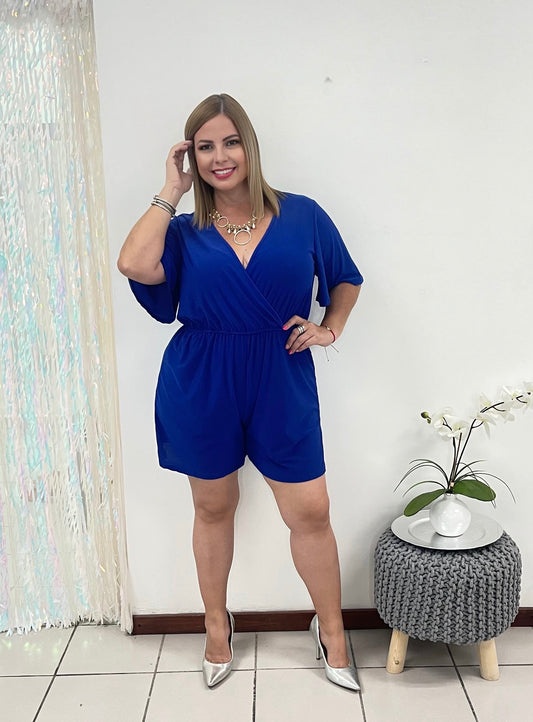 Plus Blue Romper