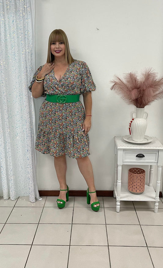 Plus Wrap around short Dress