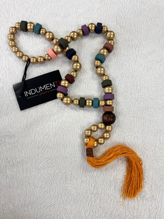 Plus Gold & Tassel Mustard