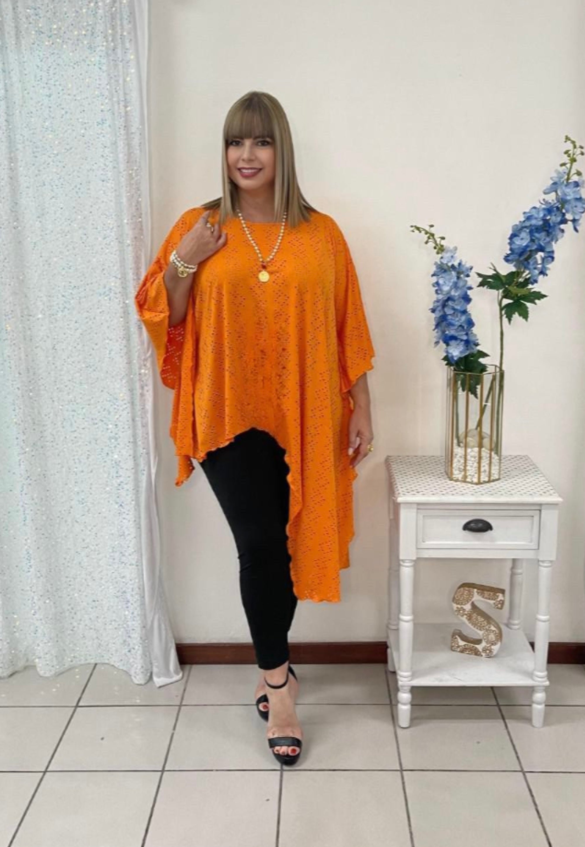 Plus Orange Asymmetric By: Zoraya Desing – Sofias Boutique Plus